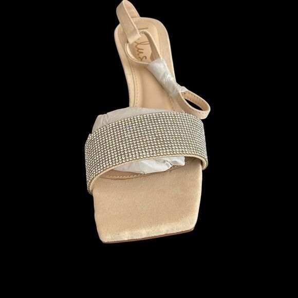 Rhinestone Lulus Shylaa Strappy Sandals Shoes Size 9 NIB - Picture 5 of 8